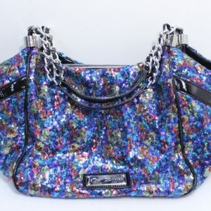 Betsey Johnson Gorgeous Blue Sequin Satchel